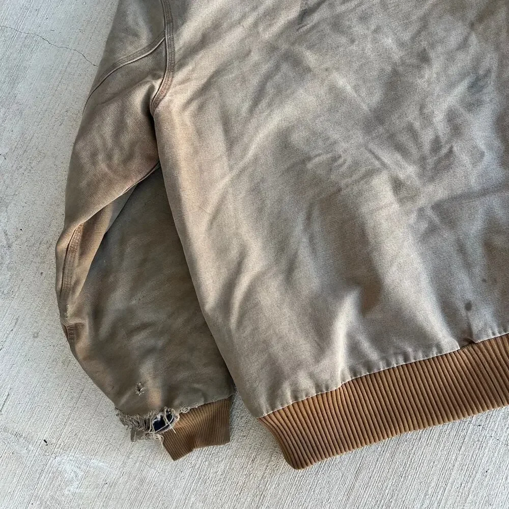 Carhartt J130 brown hooded work wear jacket